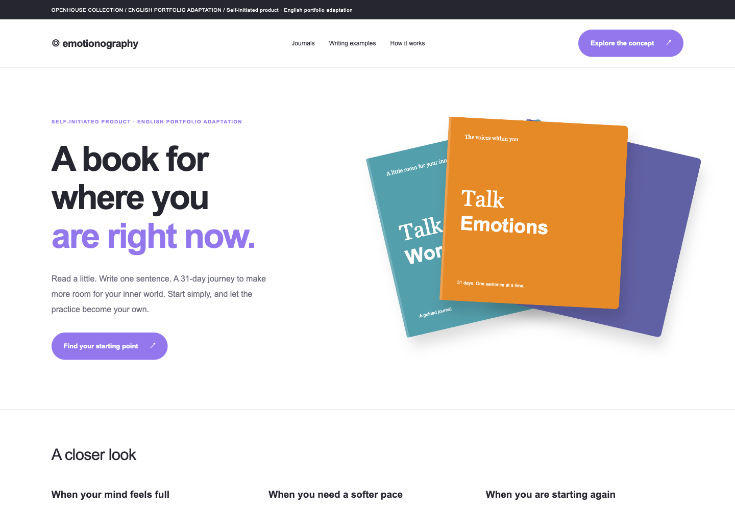 Talk Emotions journaling web application